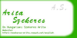 arita szekeres business card